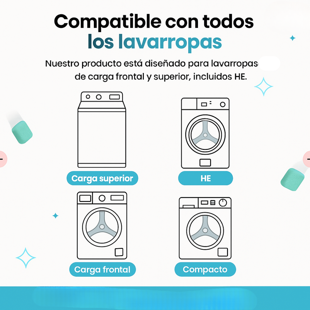 PASTILLAS OFICIALES Y ORIGINALES PARA LAVARROPAS - REMUEVE PELOS DE MASCOTAS -AUTO CLEAN PRO ®