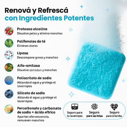 PASTILLAS OFICIALES Y ORIGINALES PARA LAVARROPAS - REMUEVE PELOS DE MASCOTAS -AUTO CLEAN PRO ®